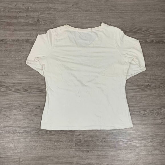 Women's Long sleeve top, Y2k, Grunge aesthetic, V neck tee, Graphic, Streetwear - Picture 3 of 4